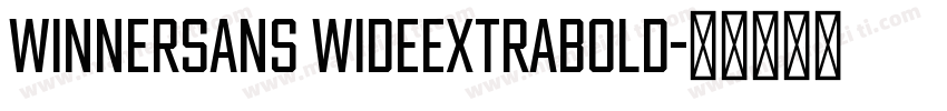 WinnerSans WideExtraBold字体转换